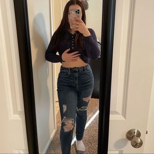 Ultra high rise American Eagle curvy jeggings dark wash